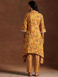 Libas Women Floral Printed Regular Beads and Stones Kurta with Trousers