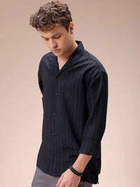 The Indian Garage Co Men Relaxed Fit Dobby Textured Resortwear Shirt