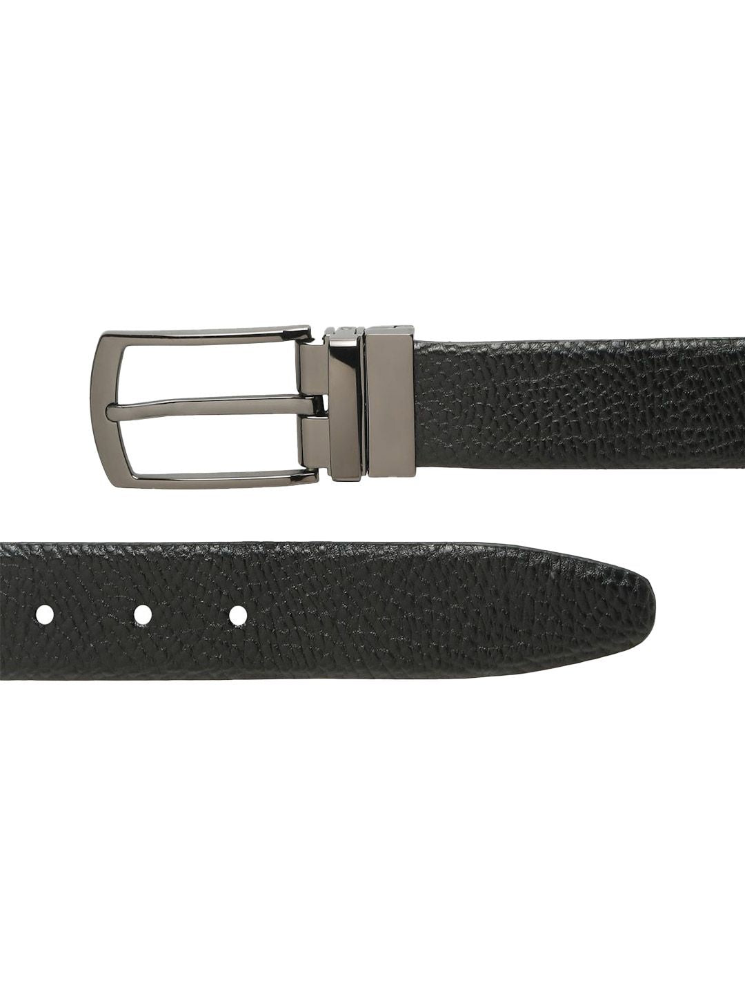 Teakwood Leathers Men Textured Leather Reversible Formal Belt