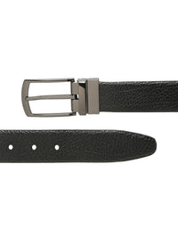 Teakwood Leathers Men Textured Leather Reversible Formal Belt