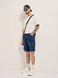 THE BEAR HOUSE Men Loose Fit Outdoor Denim Shorts