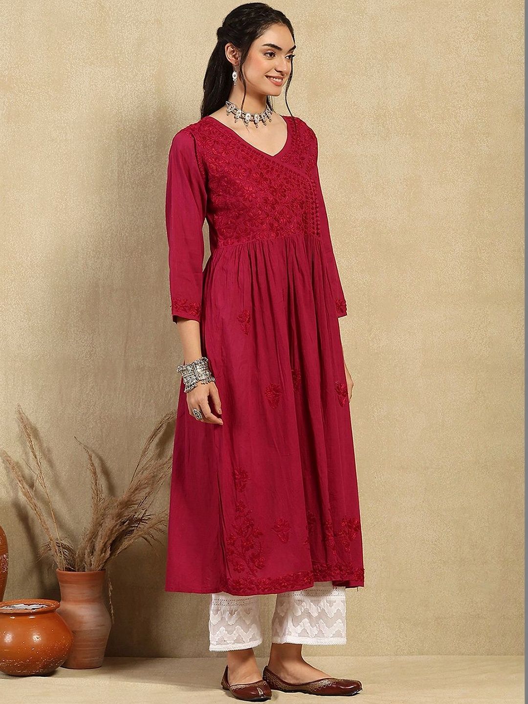 Rumah Wanita Chikankari Kurta Chikankari