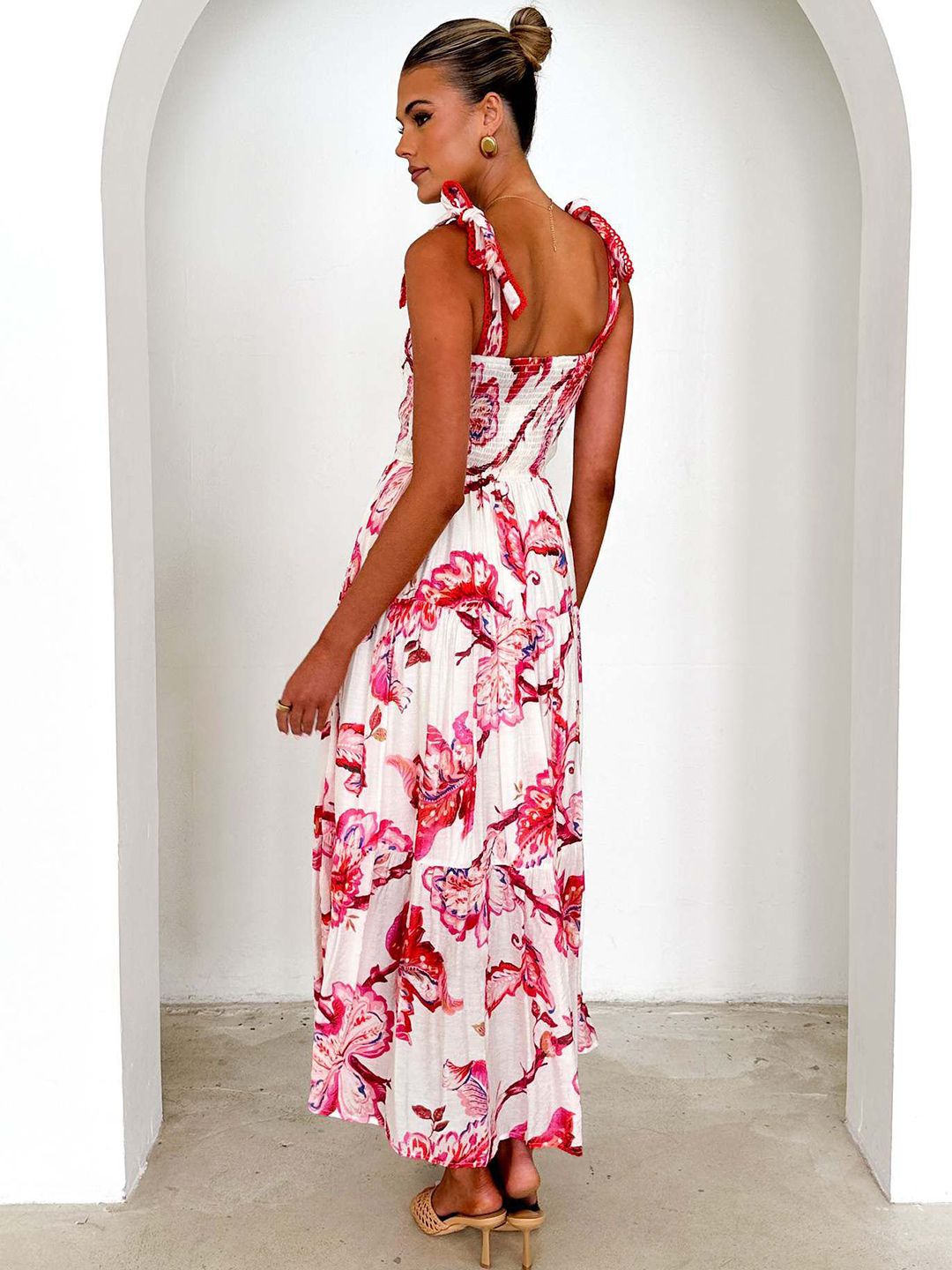 all about you Floral Printed Fit and Flare Maxi Dress