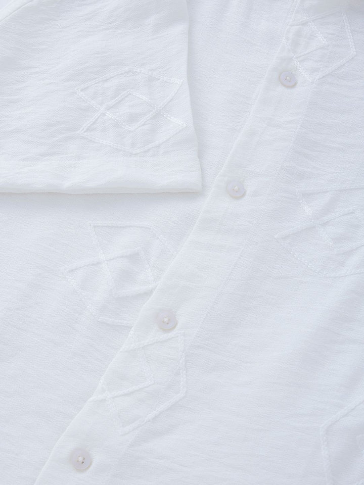 Thomas Scott Men Embroidered Regular Fit Casual Shirt
