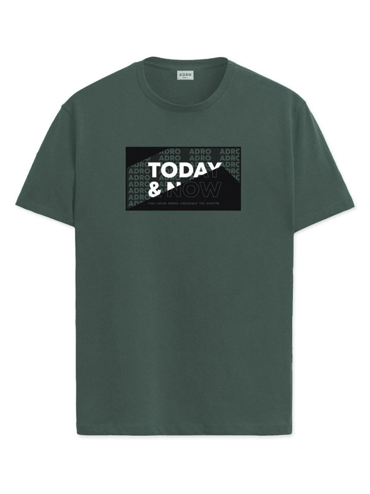 ADRO Men Typography Printed Round Neck Cotton T-shirt