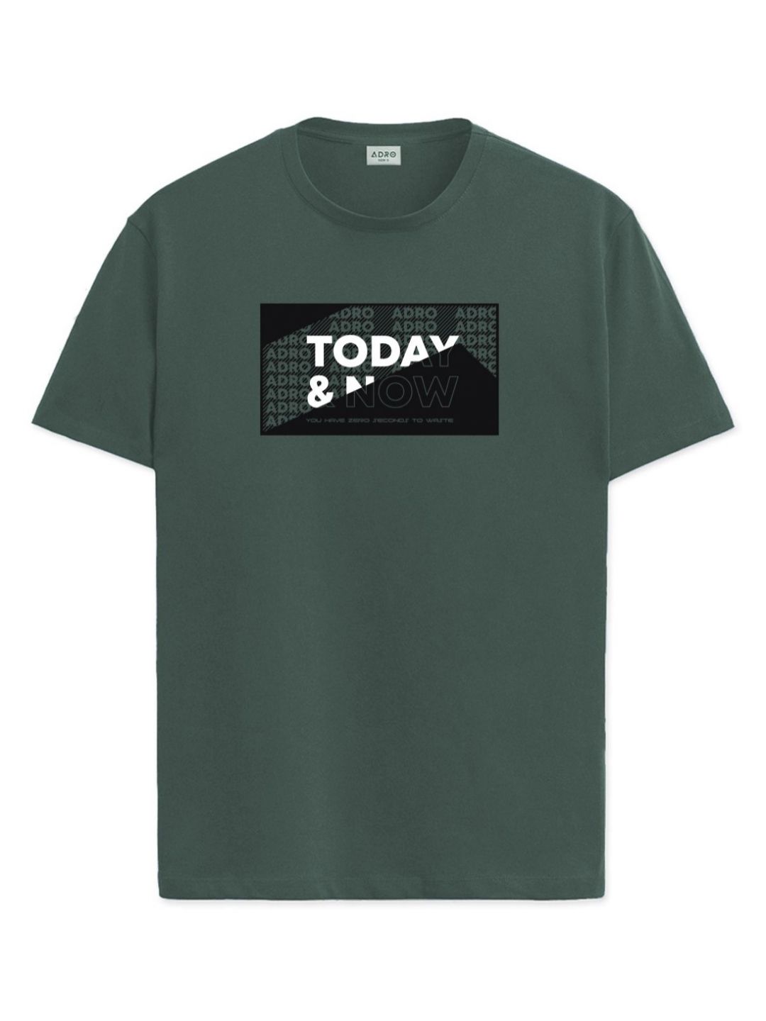 ADRO Men Typography Printed Round Neck Cotton T-shirt