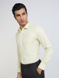 Park Avenue Slim Fit Grid Tattersall Checks Opaque Formal Shirt