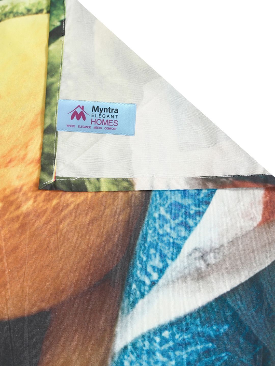 Myntra Elegant Blue Abstract 400 TC King 7D Bedsheet & 2 Pillow Cover 250X225 cm