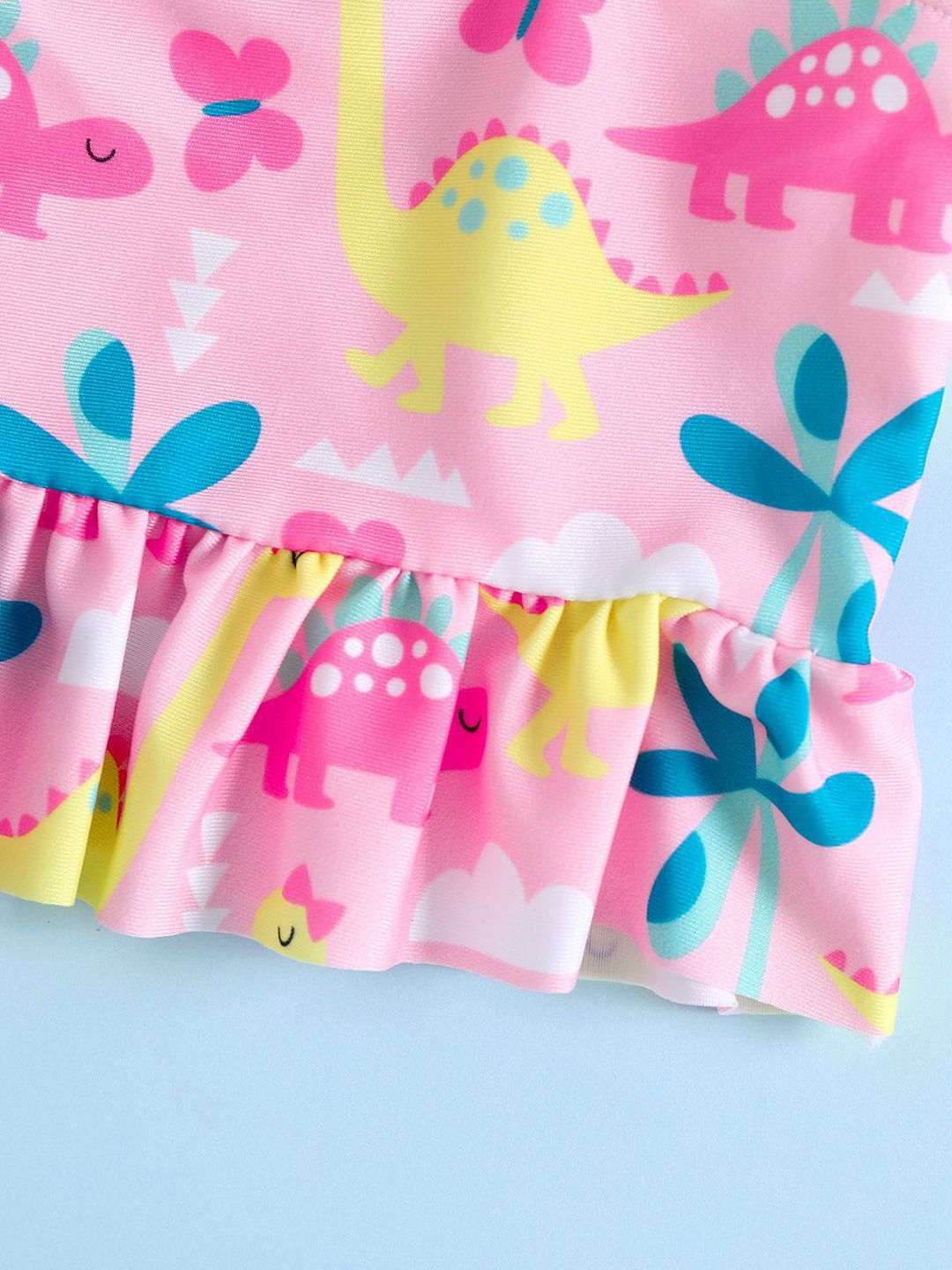 YK Girls Dinosaur Graphic Printed Swimwear