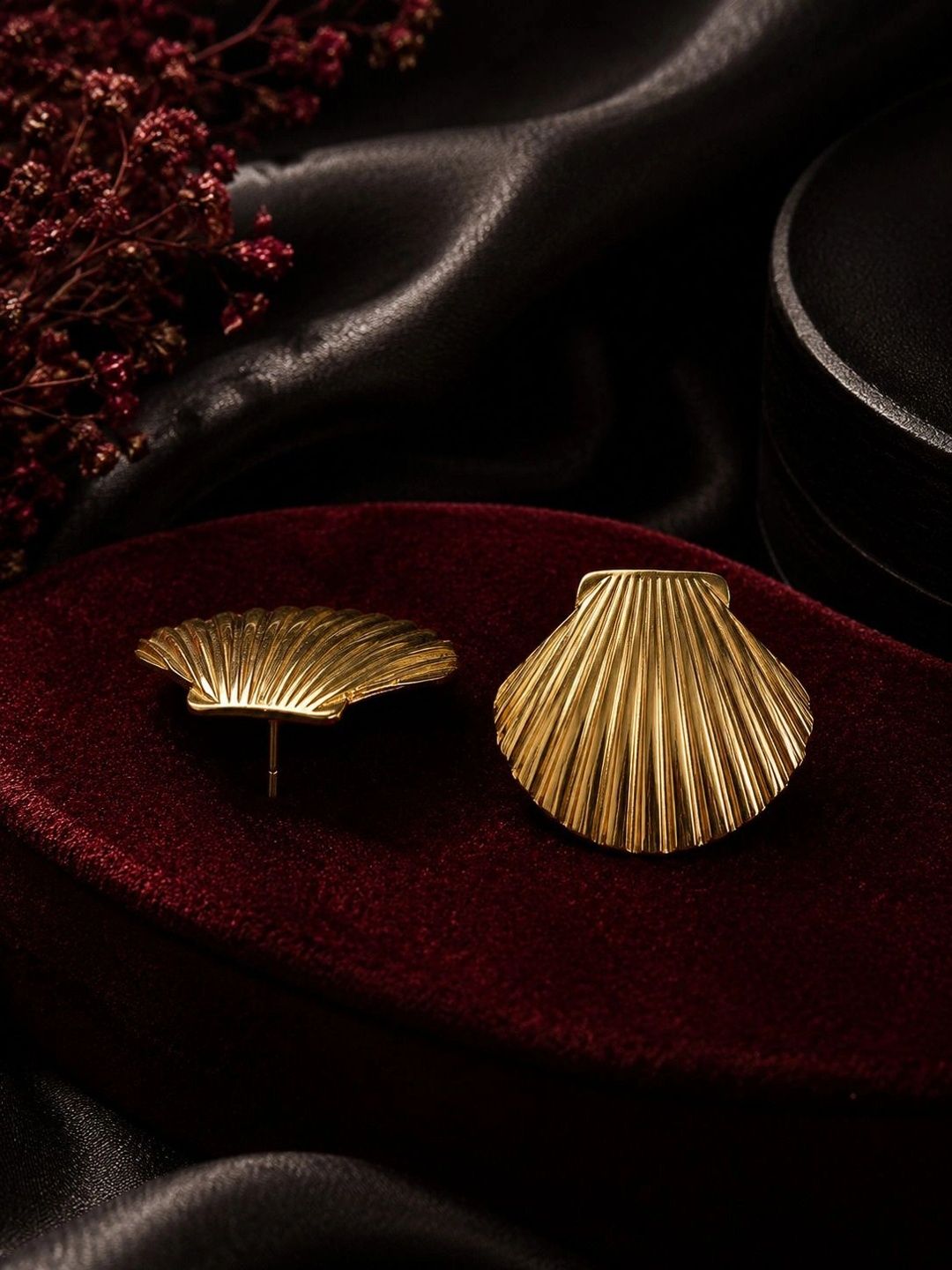 PANASH Gold-Plated Quirky Studs Earrings