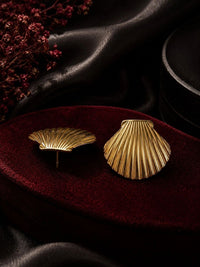 PANASH Gold-Plated Quirky Studs Earrings