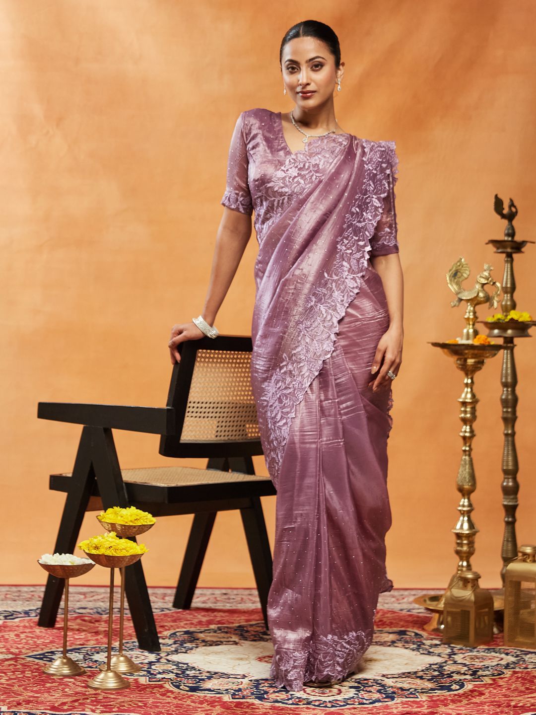 kasee Embellished Embroidered Organza Saree