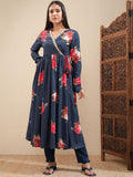 Vishudh Floral Printed Thread Work Anarkali Kurta