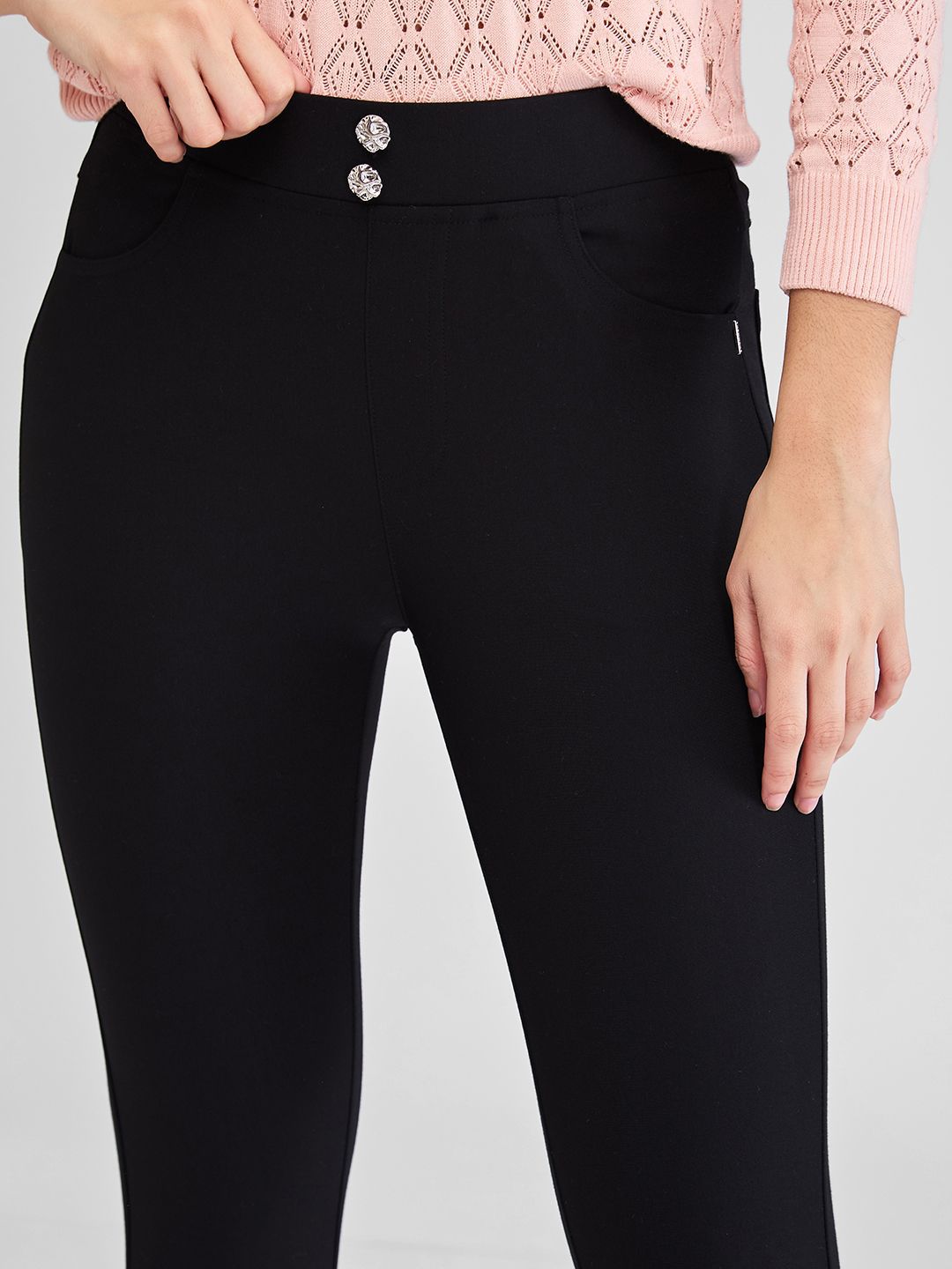 Spykar Women Skinny Fit High Rise Trousers