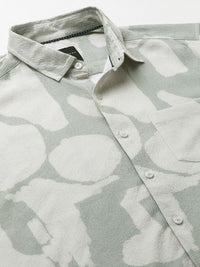 VASTRADO Men Classic Spread Collar Abstract Printed Slim Fit Casual Shirt