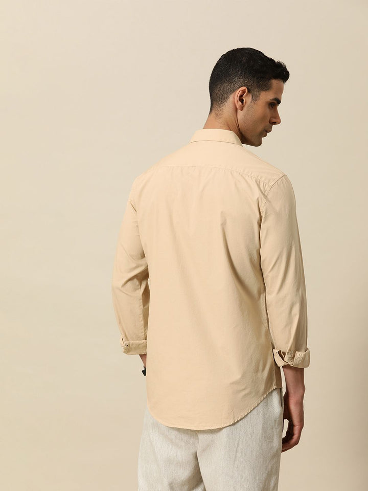 Mr Bowerbird Men Pure Cotton Tailored Fit Spread Collar Casual Shirt