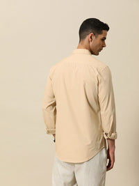 Mr Bowerbird Men Pure Cotton Tailored Fit Spread Collar Casual Shirt