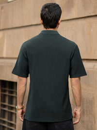 Powerlook Men Polo Collar Drop-Shoulder Sleeves T-shirt