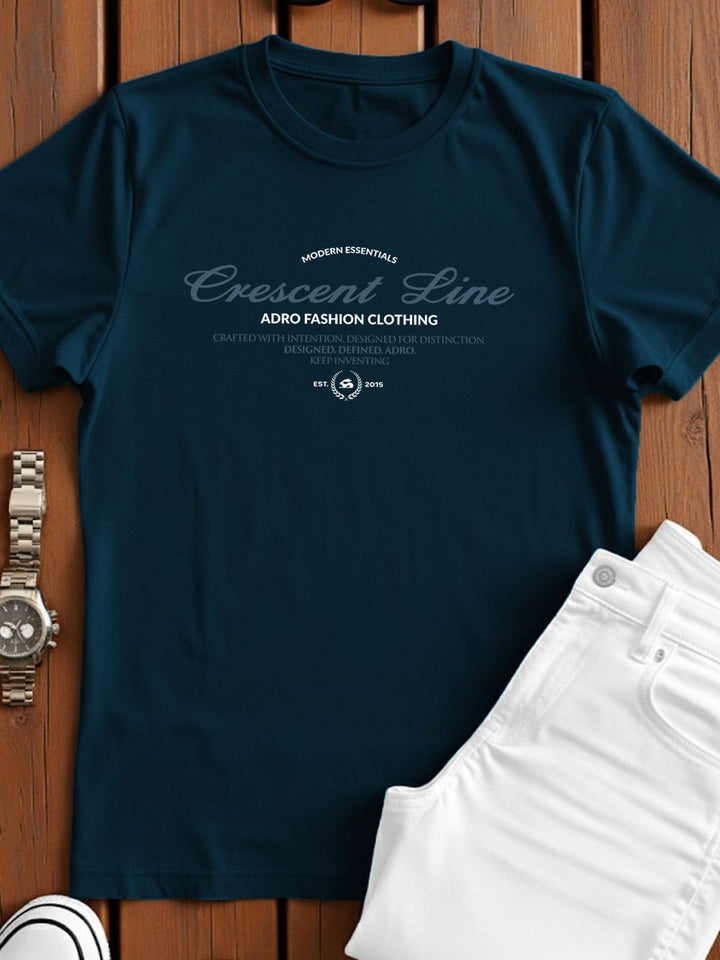 ADRO Typography Printed Short Sleeves Cotton Regular Fit T-shirt