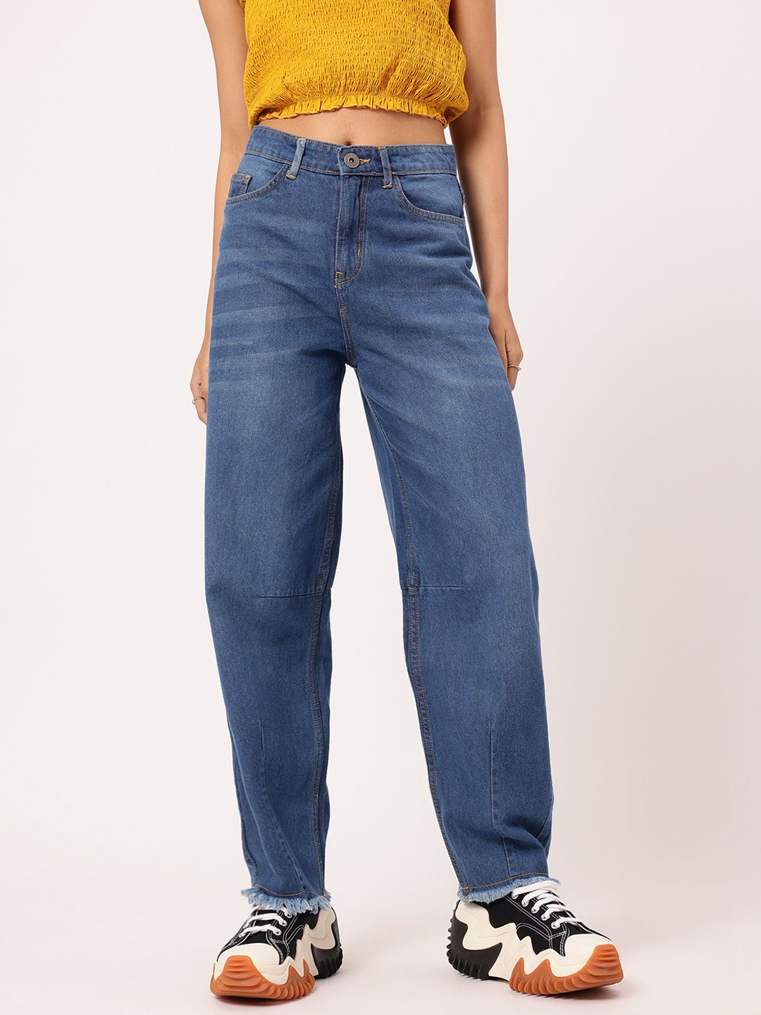 DressBerry Women Frayed Finds Relaxed Jeans