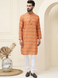SOJANYA Ethnic Motifs Printed Regular Pure Cotton Kurta With Pyjama