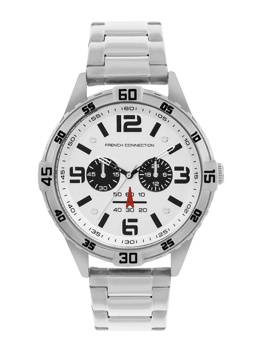 Lelaki Sambungan Perancis Dial & Tali Keluli Tahan Karat Watch FCC04SM