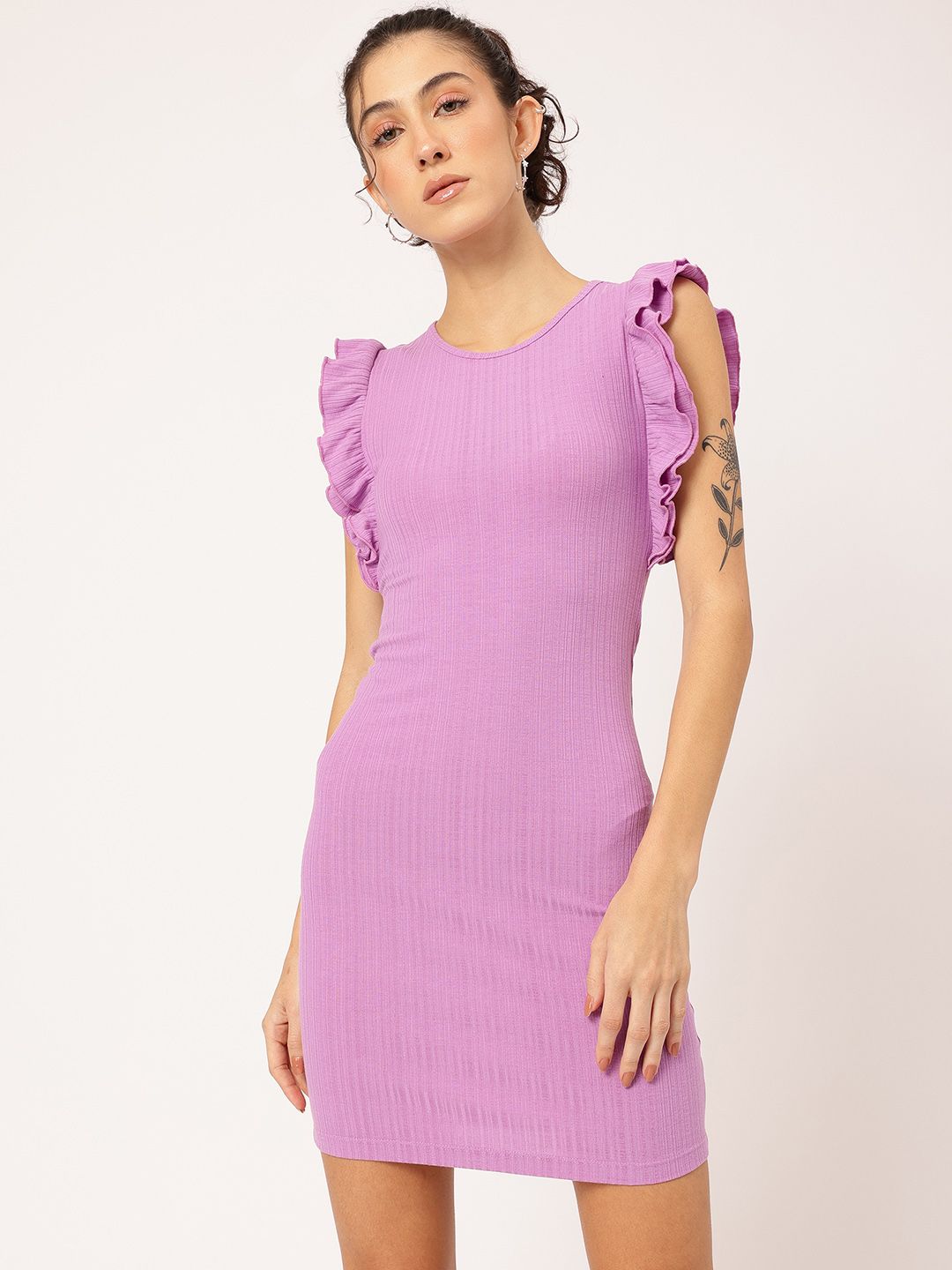 DressBerry Ribbed Bodycon Mini Dress
