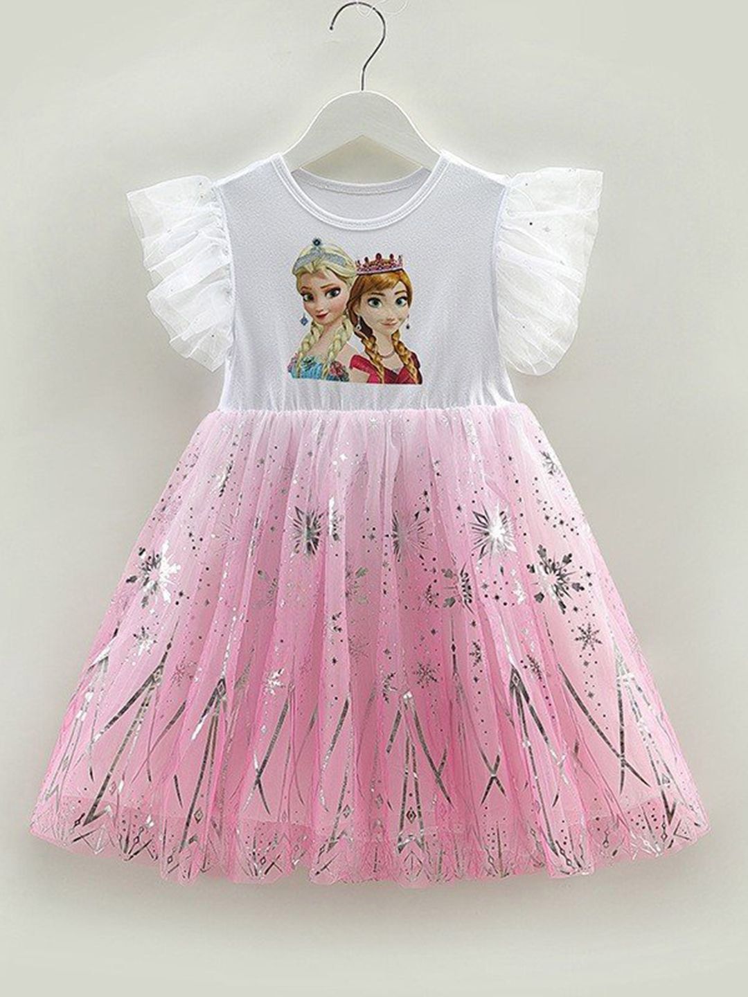 YK Floral Print Fit & Flare Dress