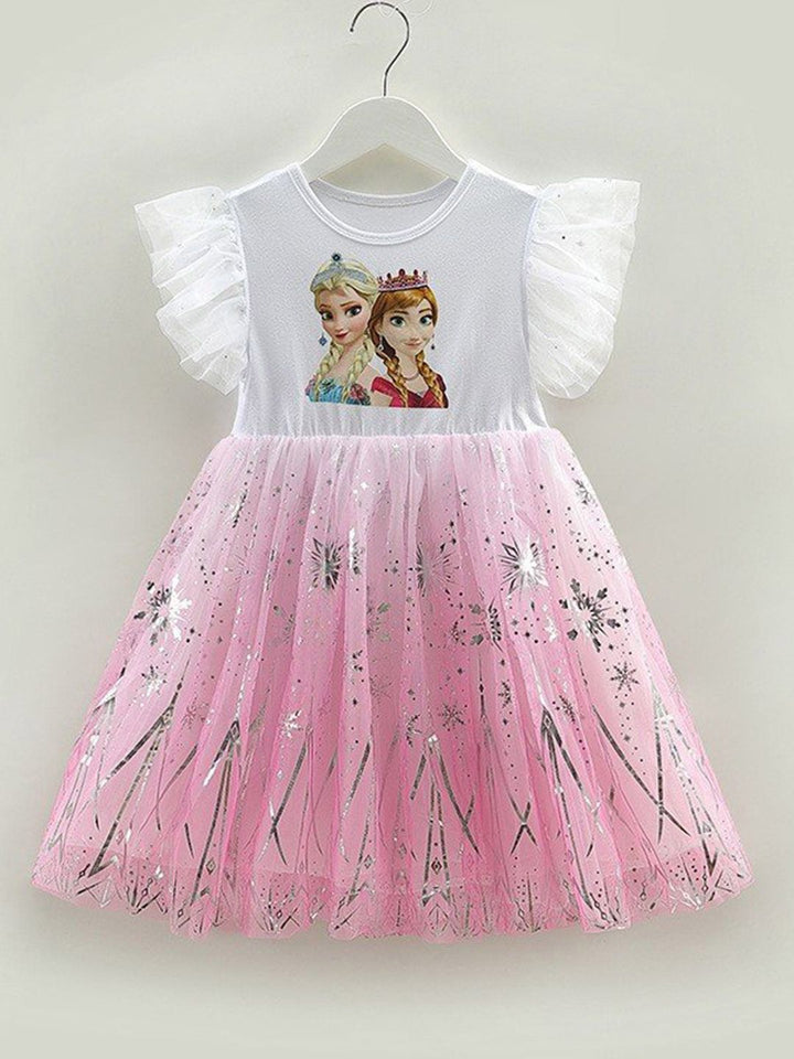 YK Floral Print Fit & Flare Dress