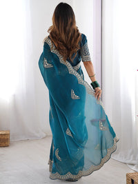 Saree mall Sequinned Organza Designer Sarees
