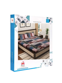Myntra Elegant Homes Hitam & Putih Bercetak Set Cadar King 300 TC 2.50 m x 2.20m