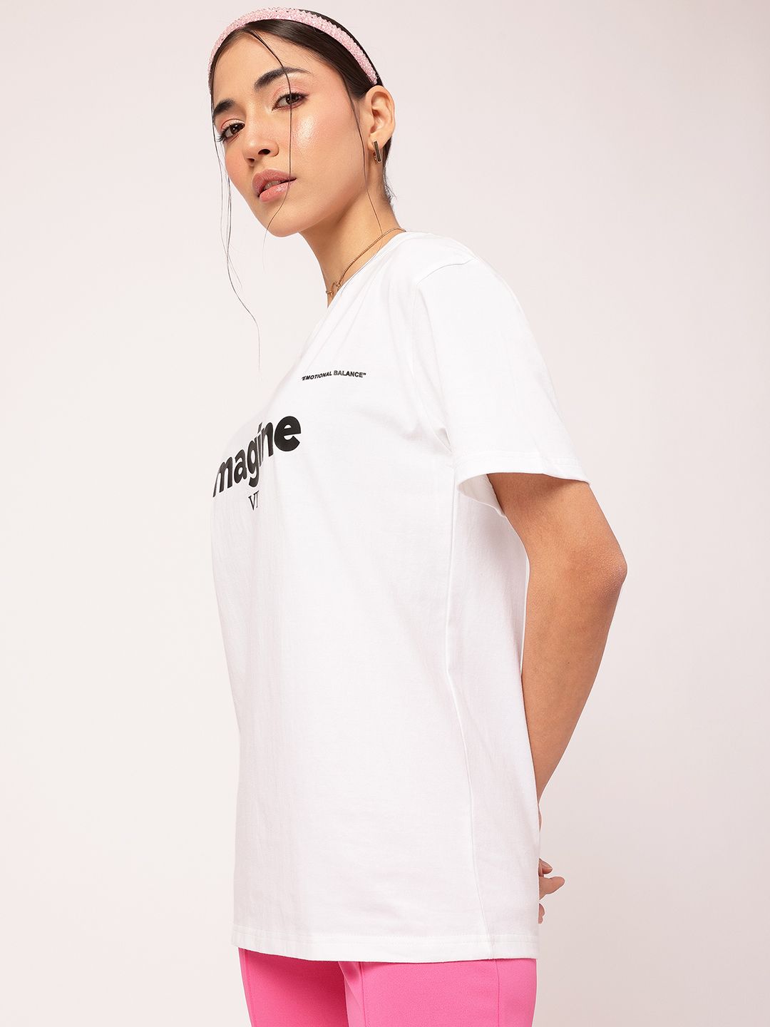 DressBerry Digital Dreams Printed Relaxed Fit T-shirt