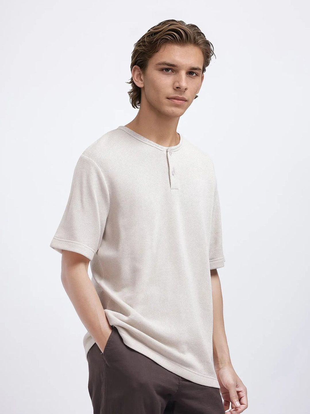 RARE RABBIT Men Pockets Boxy T-shirt