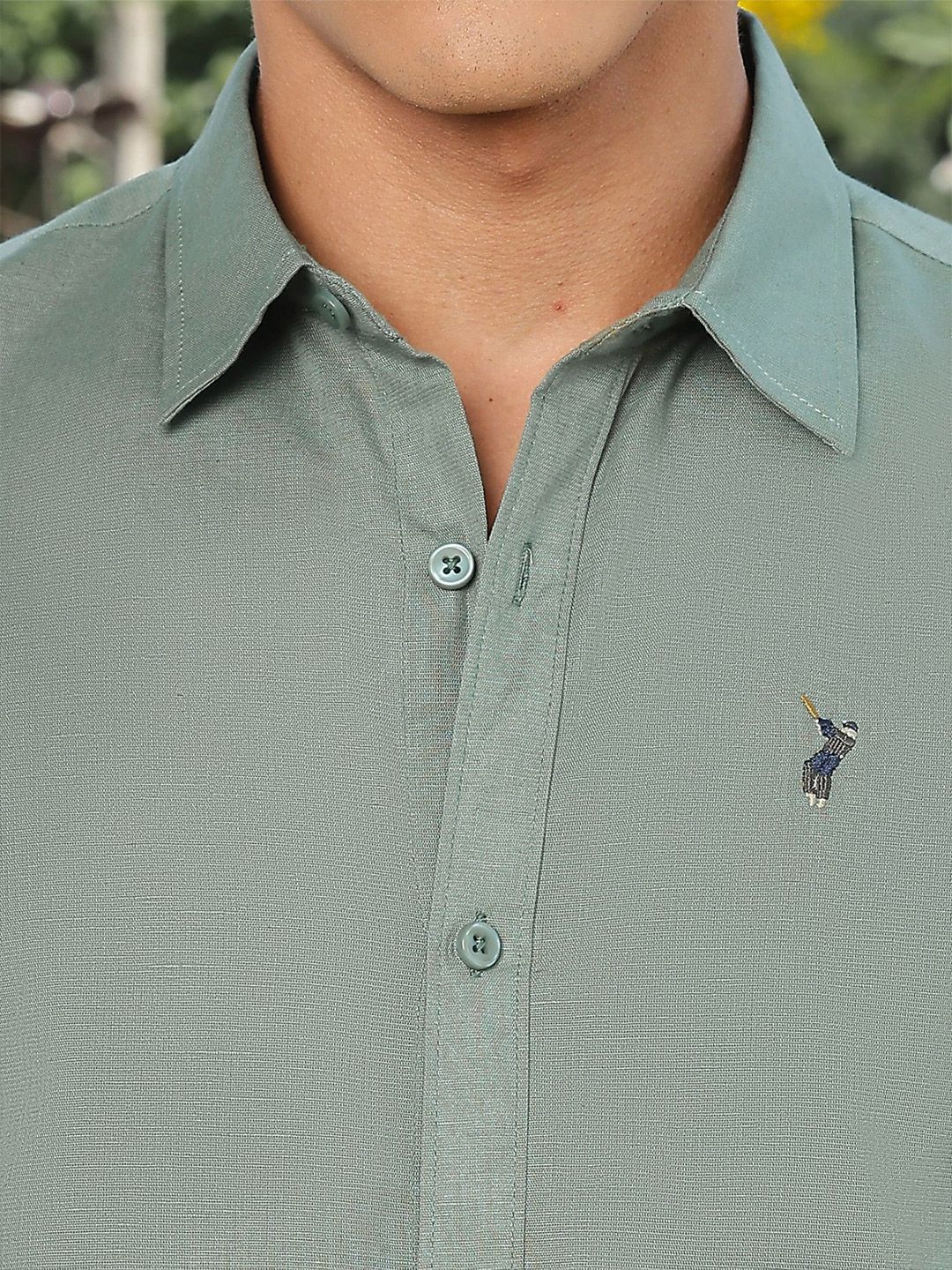 Thomas Scott Premium Slim Fit Spread Collar Linen Casual Shirt