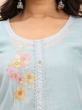 Mamicha Women Floral Regular Pure Cotton Kurta with Palazzos & With Dupatta