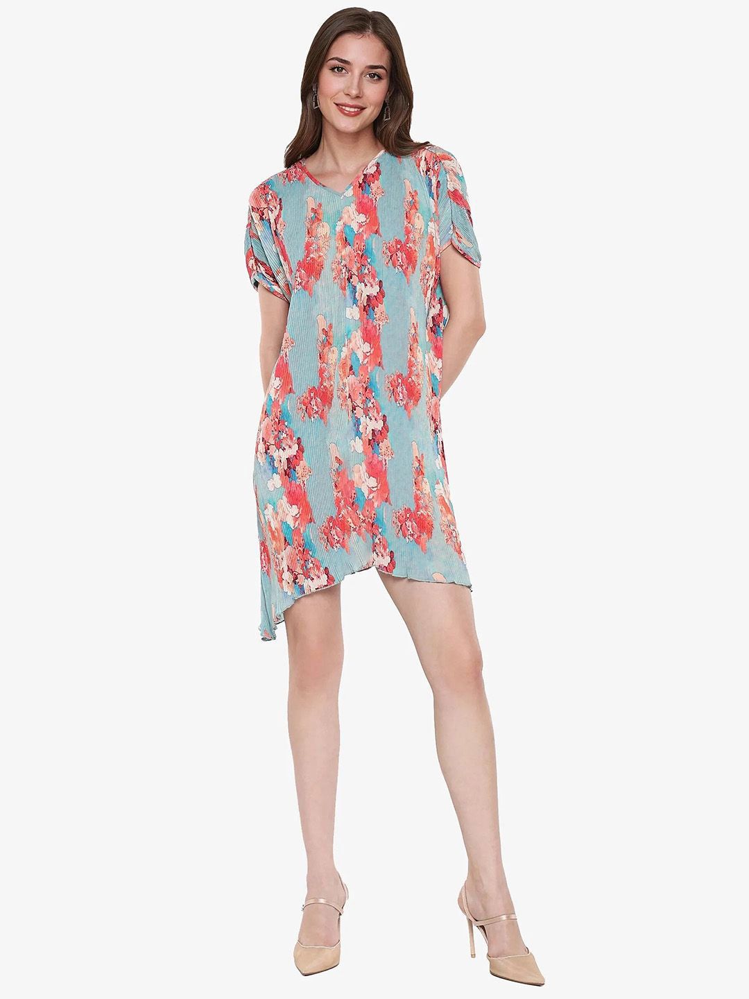 RAREISM Women Floral Printed A-Line Mini Dress
