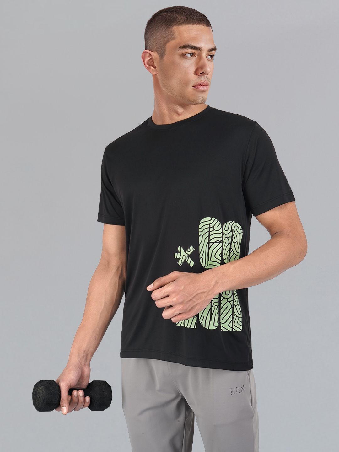 HRX by Hrithik Roshan Men Typography Printed Rapid-Dry Running T-shirt