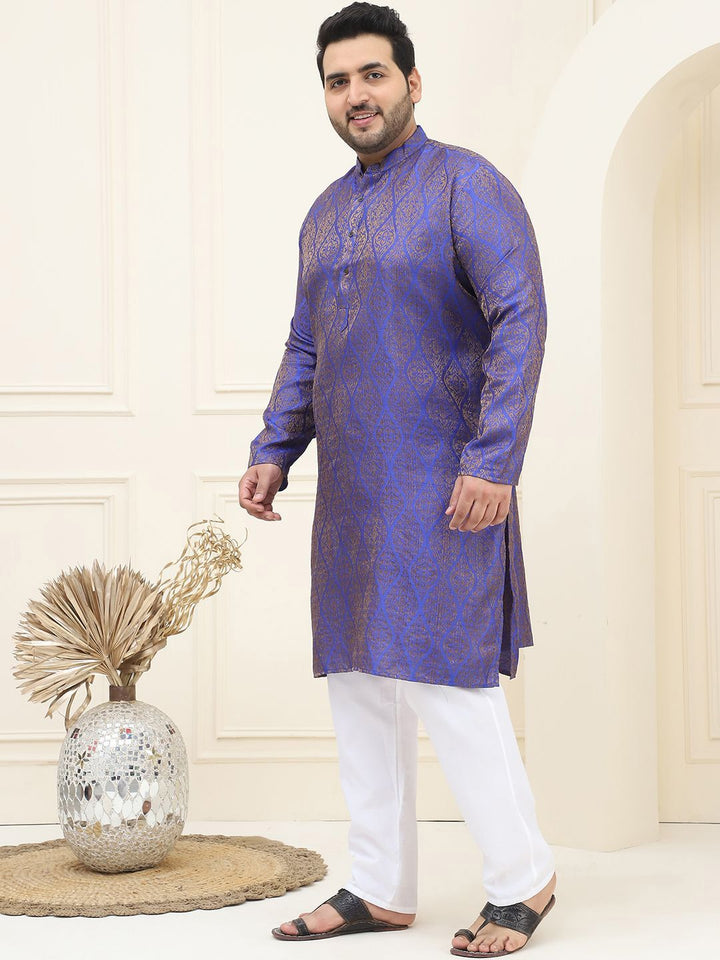 SOJANYA PLUS Plus Size Woven Design Kurta with Pyjama