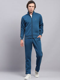 Monte Carlo Men Solid Mock Neck Full Sleeve Track Suit