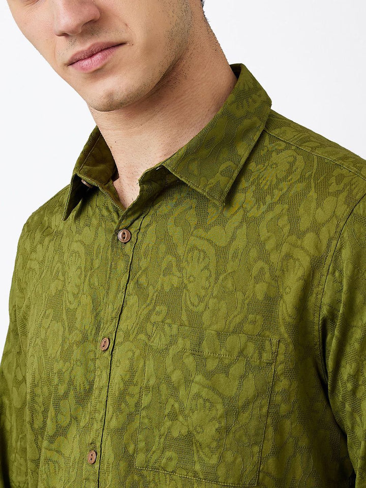 SPYKAR Men Spread Collar Floral Printed Cotton Casual Shirt