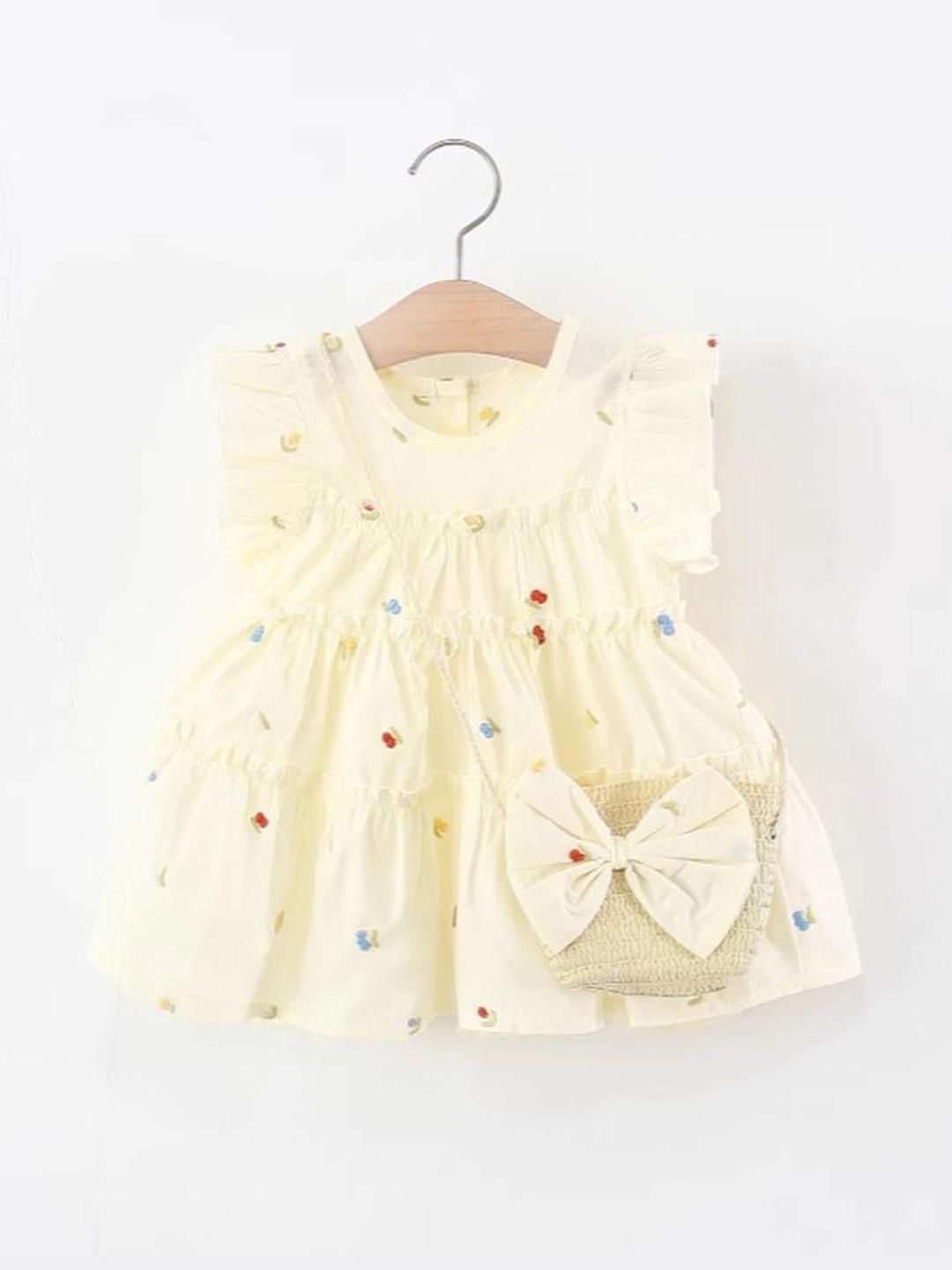 YK Hiasan Lengan Glute Fit & Flare Dress