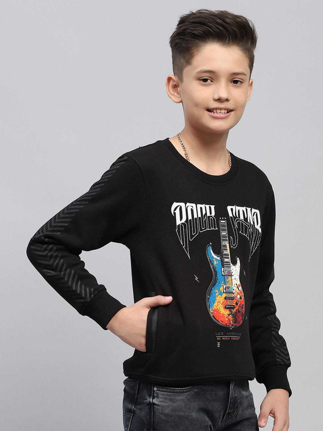 Monte Carlo Teen Boys Typography Print Sweatshirt