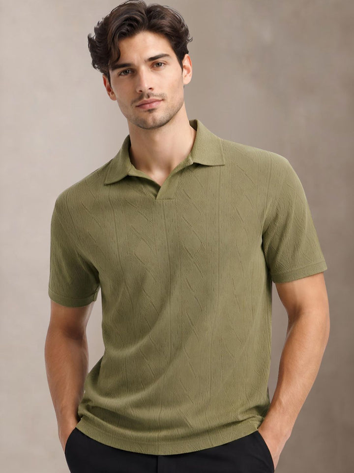 ADRO Men Polo Collar T-shirt