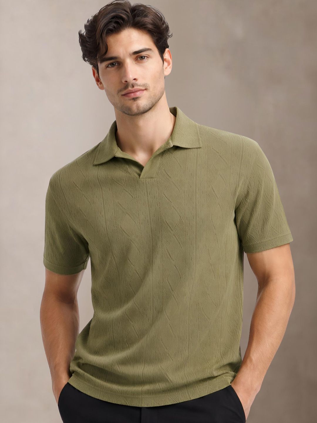 ADRO Men Polo Collar T-shirt