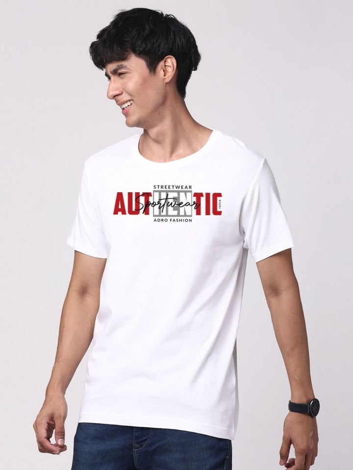 ADRO Men Graphic Printed Round Neck Cotton T-shirt