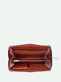 ZOUK Women Arika Zipper Wallet Ikat GreRe