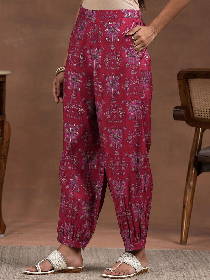 Libas Floral Printed Keyhole Neck Straight Kurta With Salwar & Dupatta