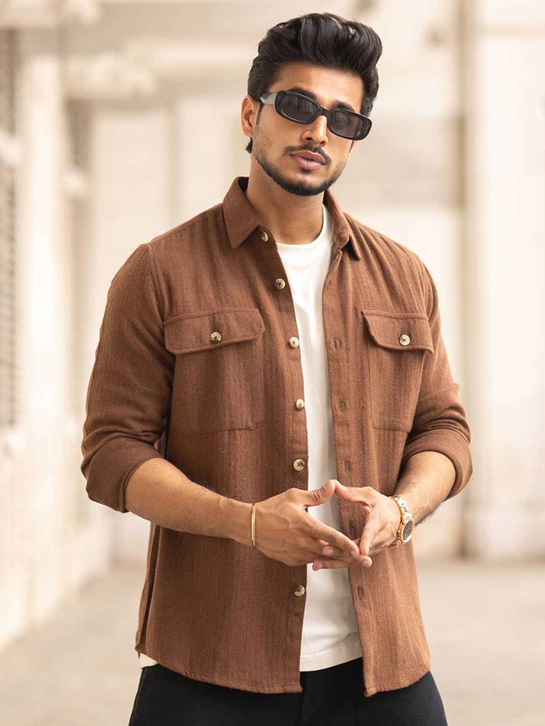 Powerlook Men Opaque Casual Shirt