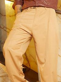 Campus Sutra Men Relaxed Fit Mid Rise Comfort Trousers