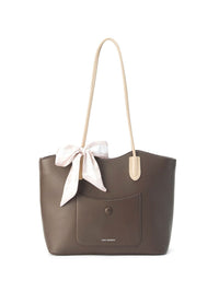 Lino Perros Colourblocked Oversized Bucket Tote Bag with Bow Detail